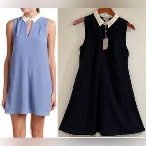 NWT Marchesa ROSE Collared Swing Dress ~ in Caviar/Vanilla Ice